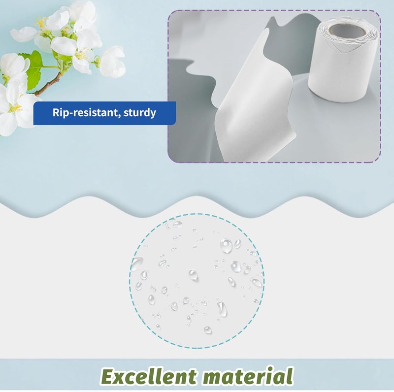 DASTTUIS 16 Rolls 524.8 Ft White Bulletin Board Borders Set - Scalloped Trim for Classroom Decor, Office, School Decorations - Teacher Borders for Bulletin Boards, Wall & Theme Supplies - Image 4